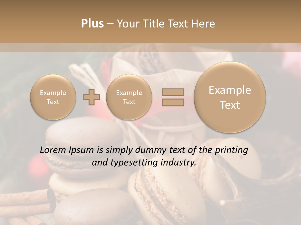 Macaroons Christmas Spices Advent PowerPoint Template