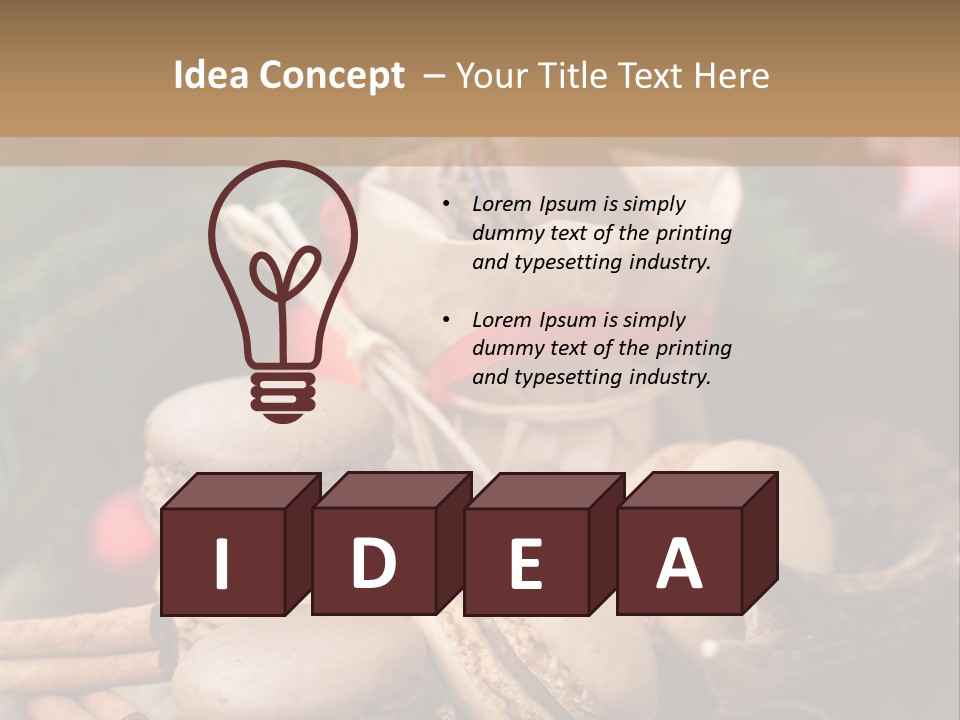 Macaroons Christmas Spices Advent PowerPoint Template