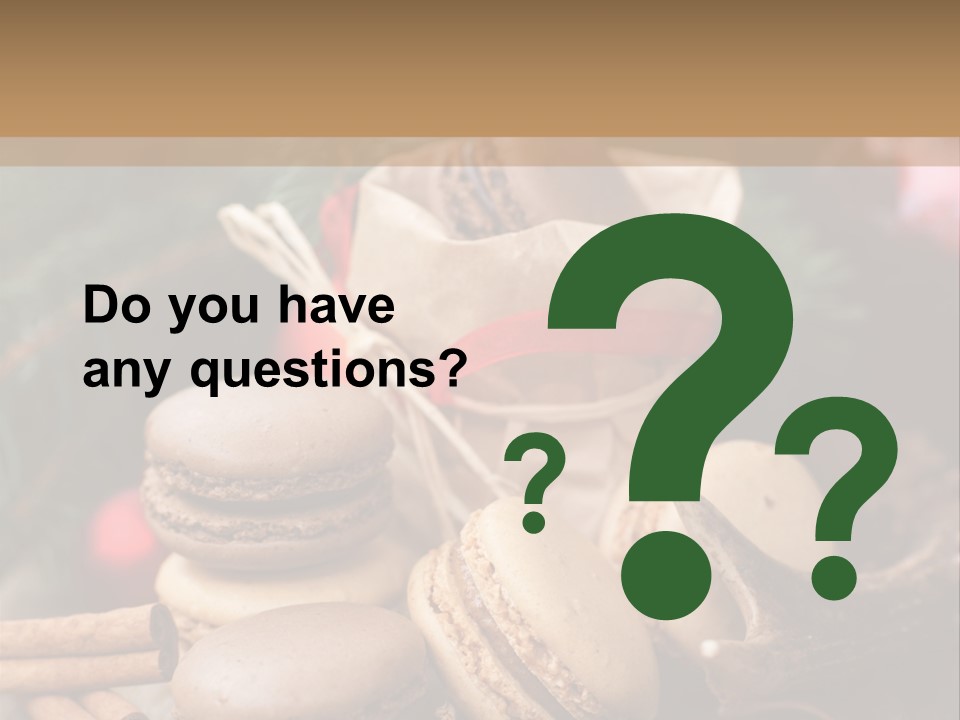 Macaroons Christmas Spices Advent PowerPoint Template