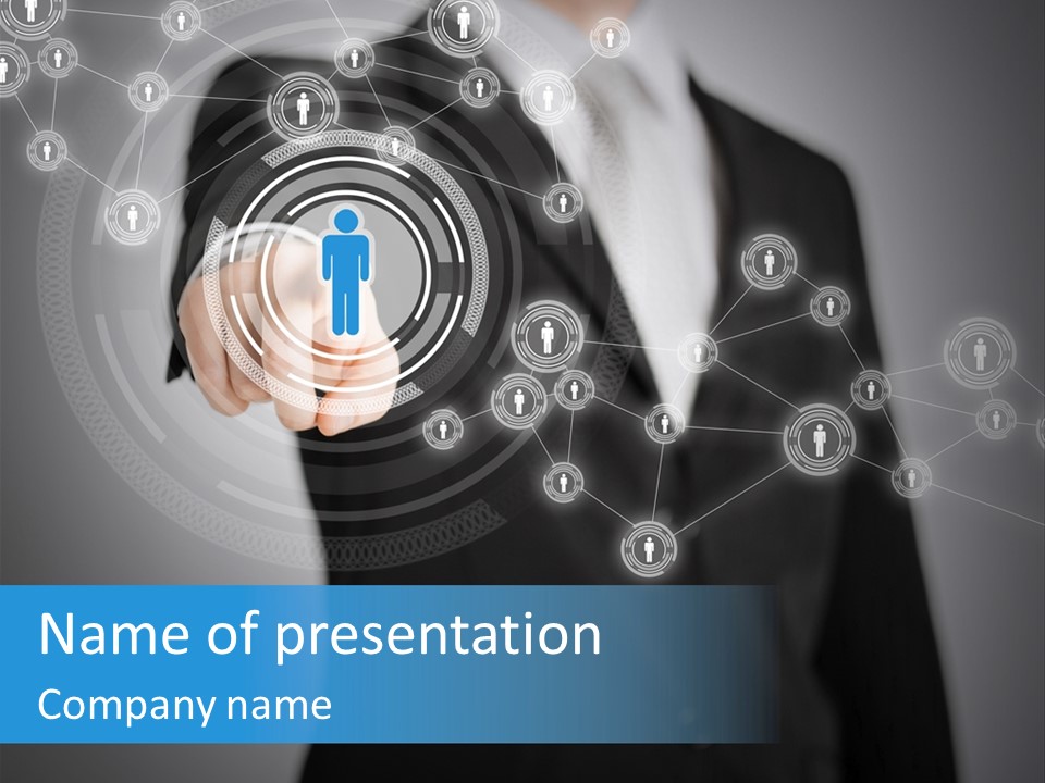 Virtual Social Team PowerPoint Template