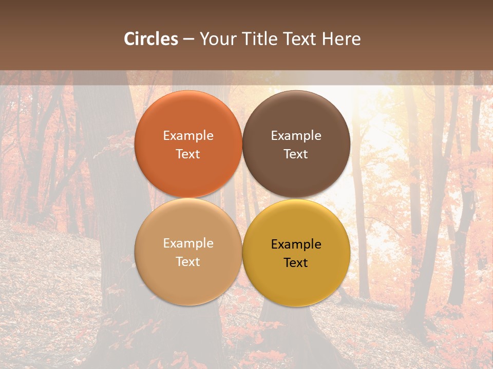 Sunny Foliage Golden PowerPoint Template