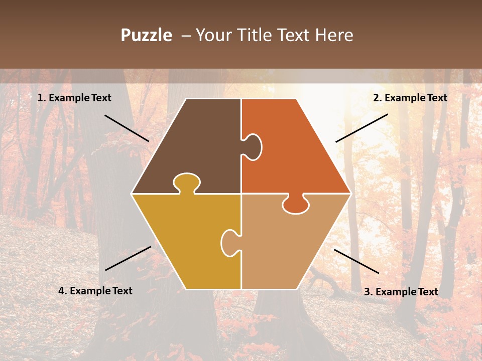 Sunny Foliage Golden PowerPoint Template