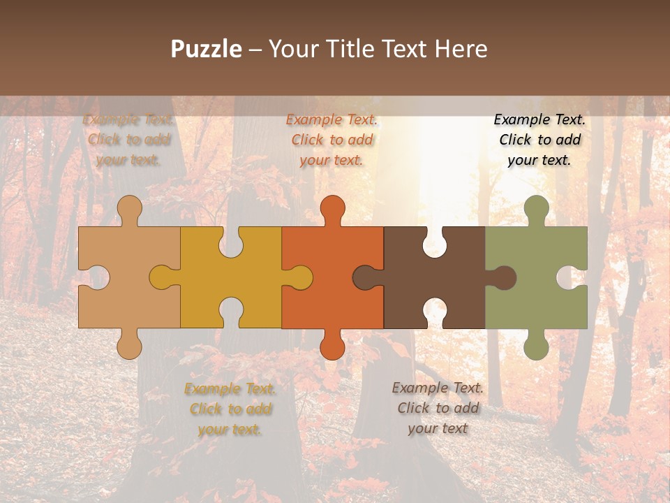 Sunny Foliage Golden PowerPoint Template