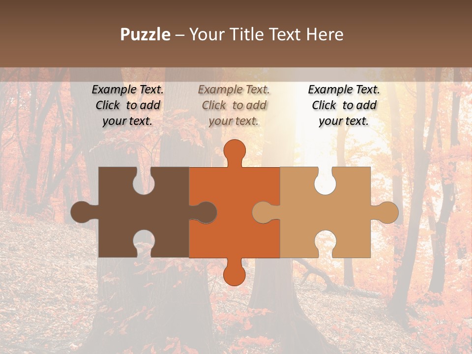 Sunny Foliage Golden PowerPoint Template