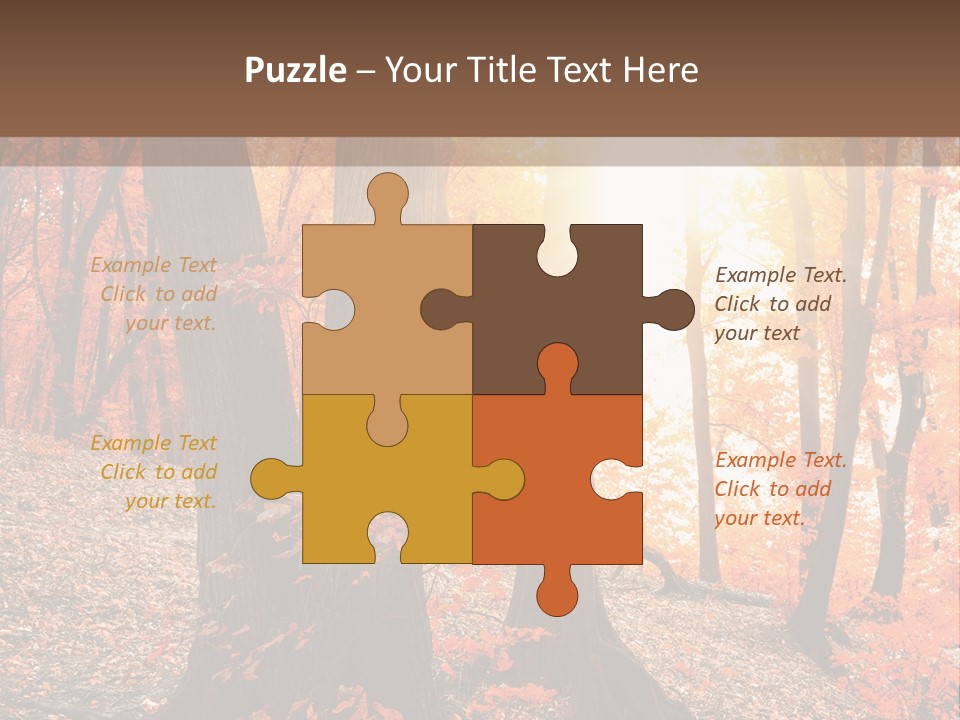 Sunny Foliage Golden PowerPoint Template