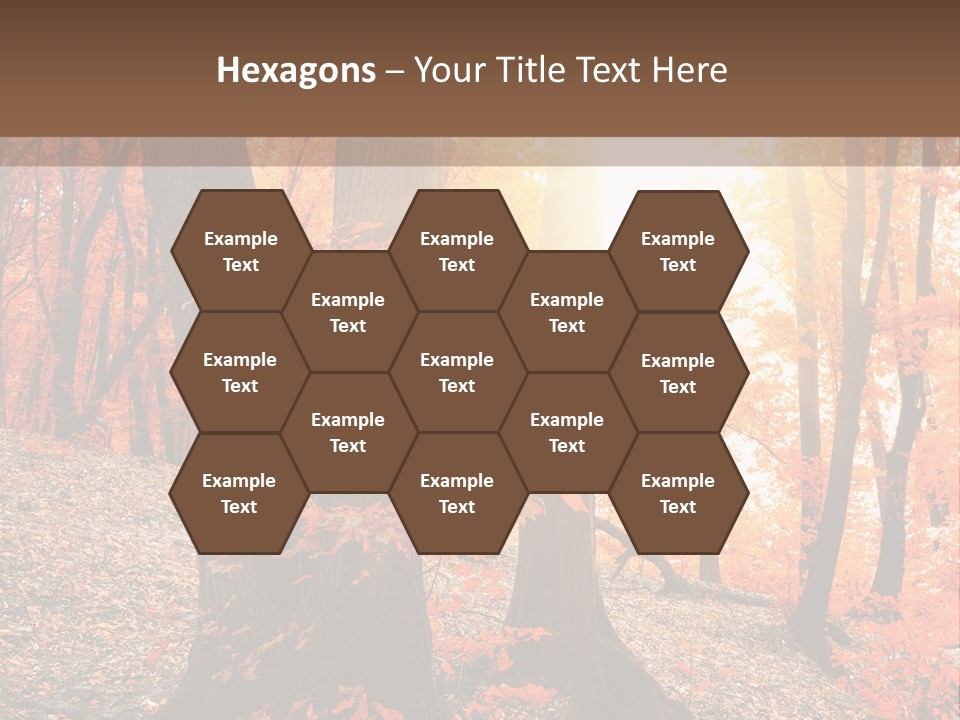 Sunny Foliage Golden PowerPoint Template