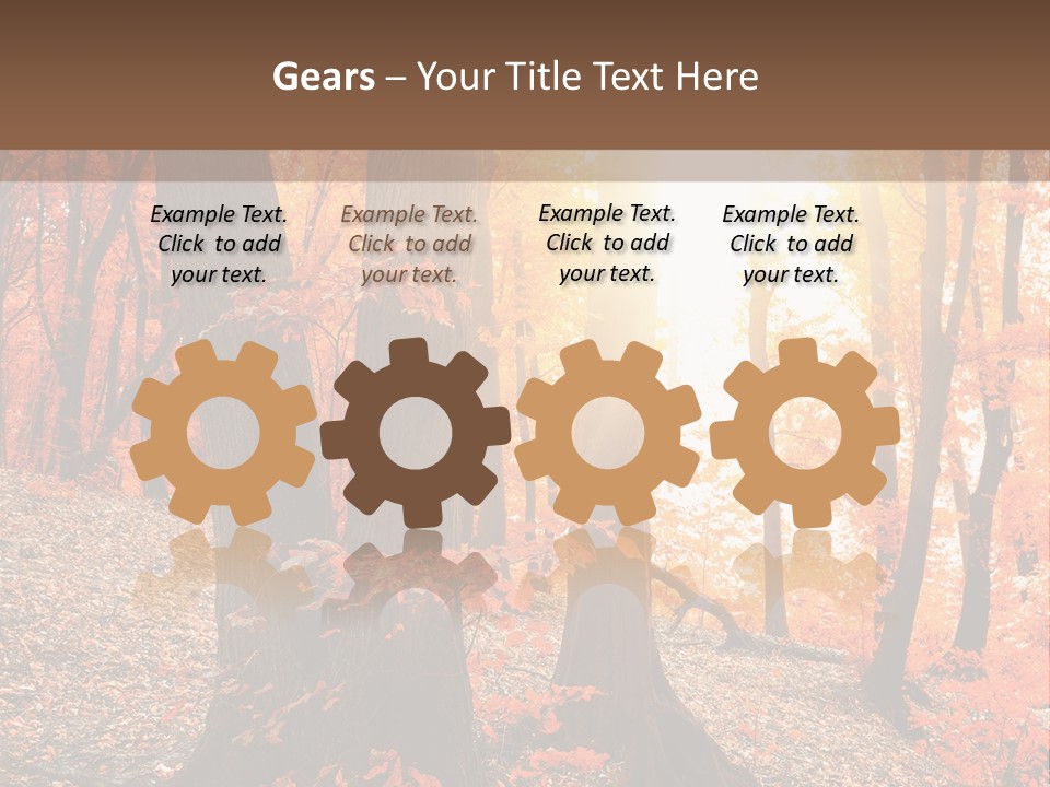 Sunny Foliage Golden PowerPoint Template