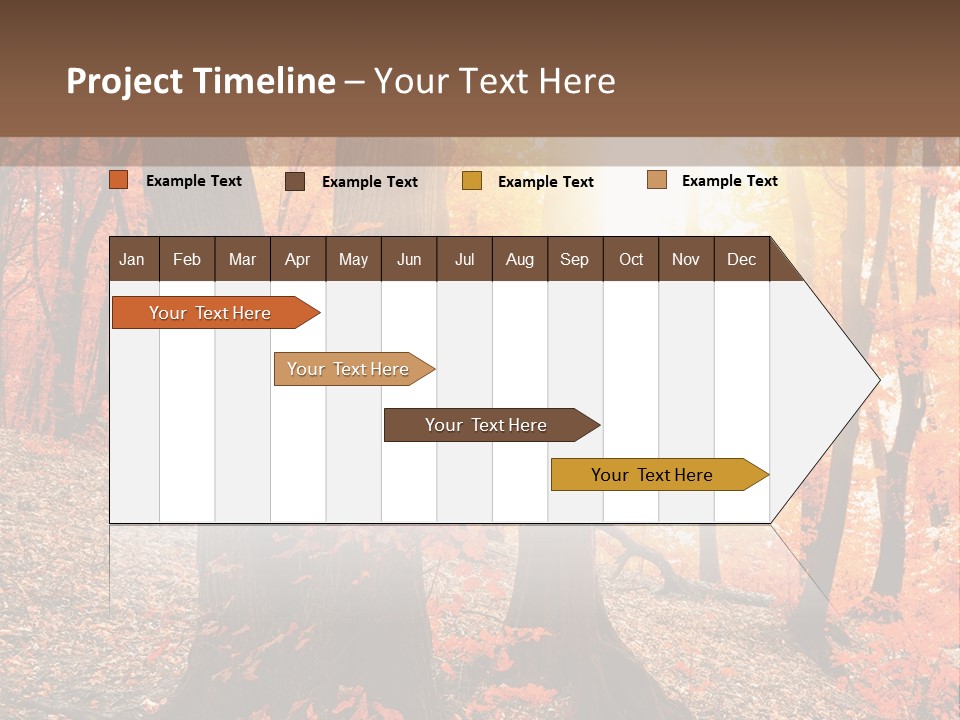 Sunny Foliage Golden PowerPoint Template