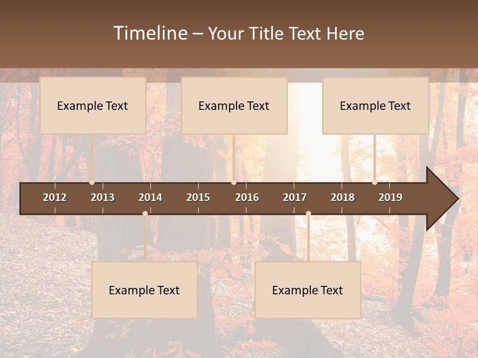 Sunny Foliage Golden PowerPoint Template