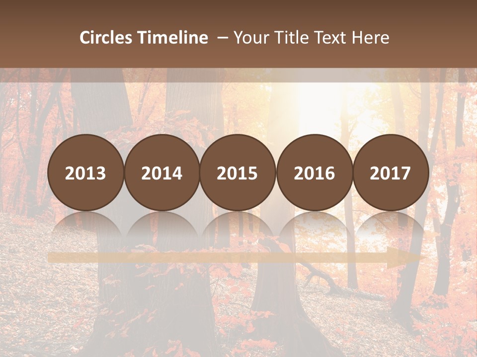 Sunny Foliage Golden PowerPoint Template