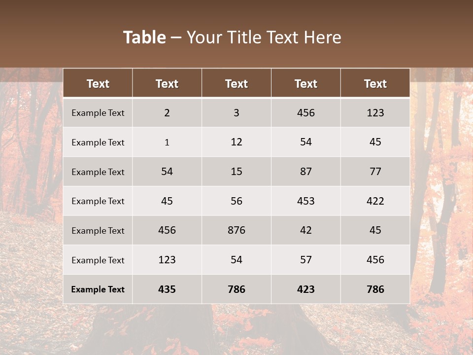 Sunny Foliage Golden PowerPoint Template