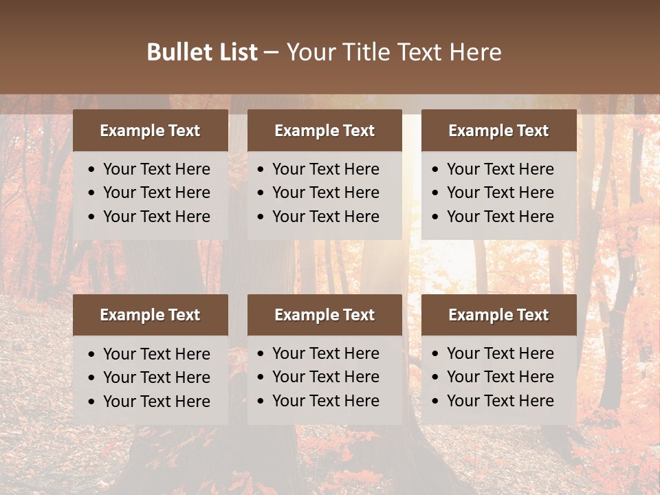 Sunny Foliage Golden PowerPoint Template