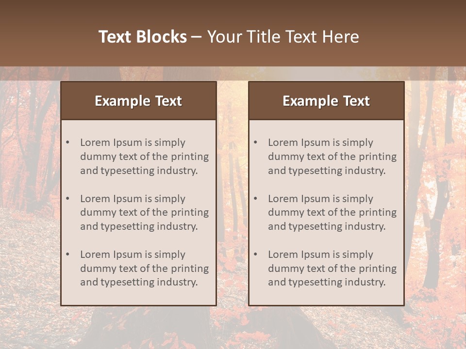Sunny Foliage Golden PowerPoint Template