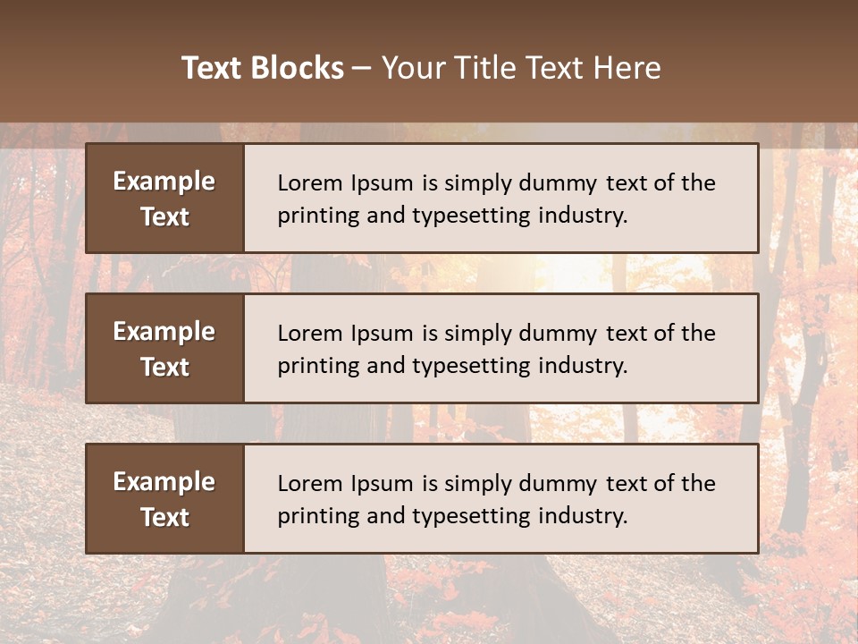 Sunny Foliage Golden PowerPoint Template