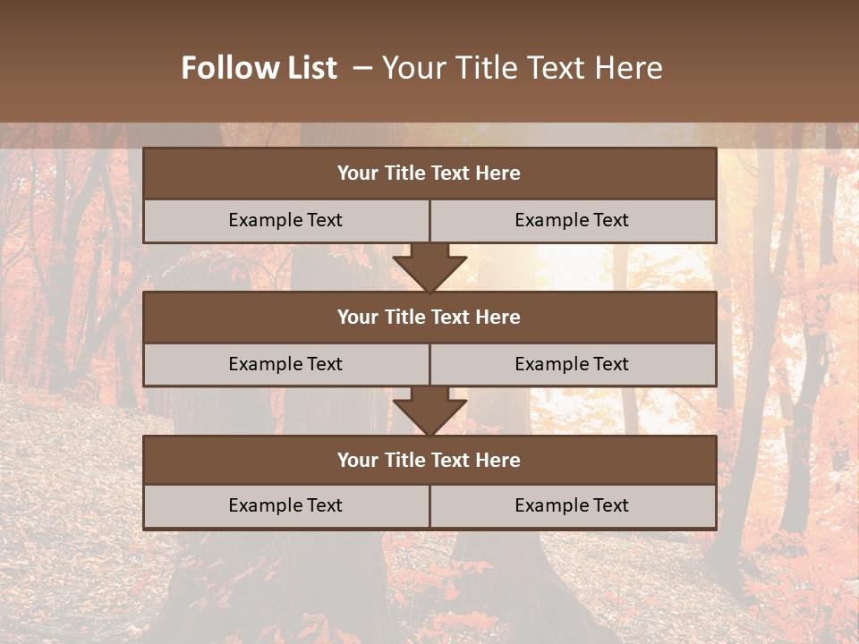 Sunny Foliage Golden PowerPoint Template