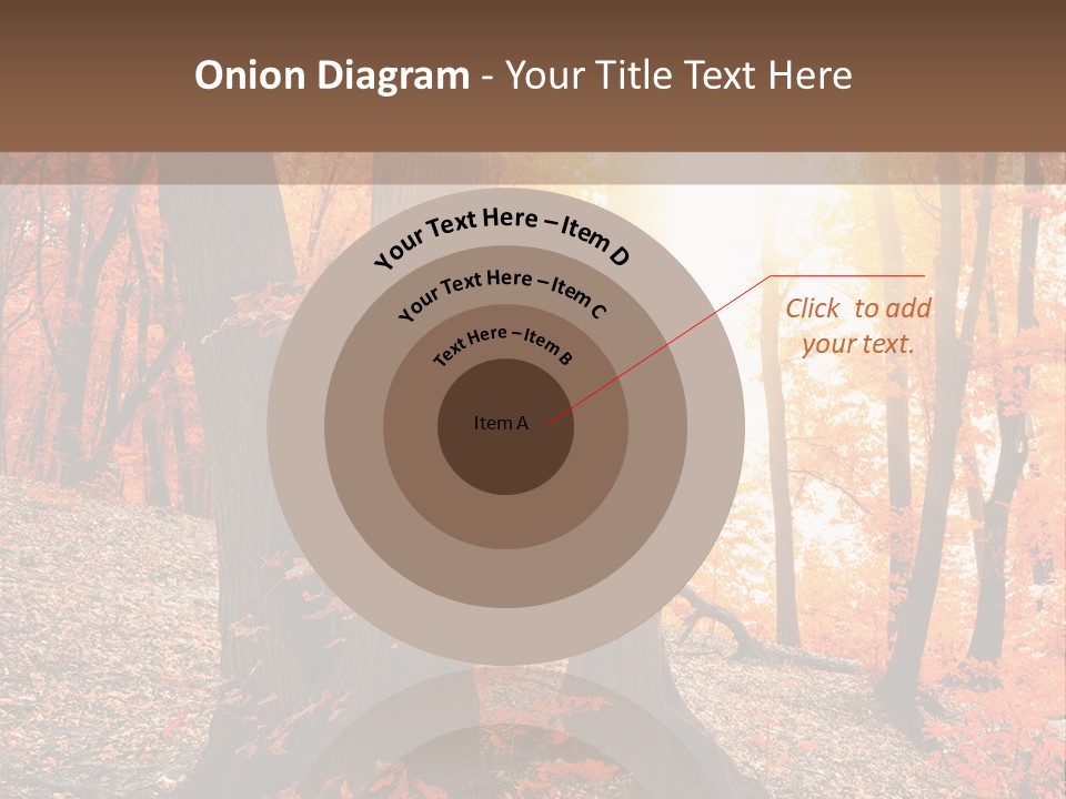 Sunny Foliage Golden PowerPoint Template