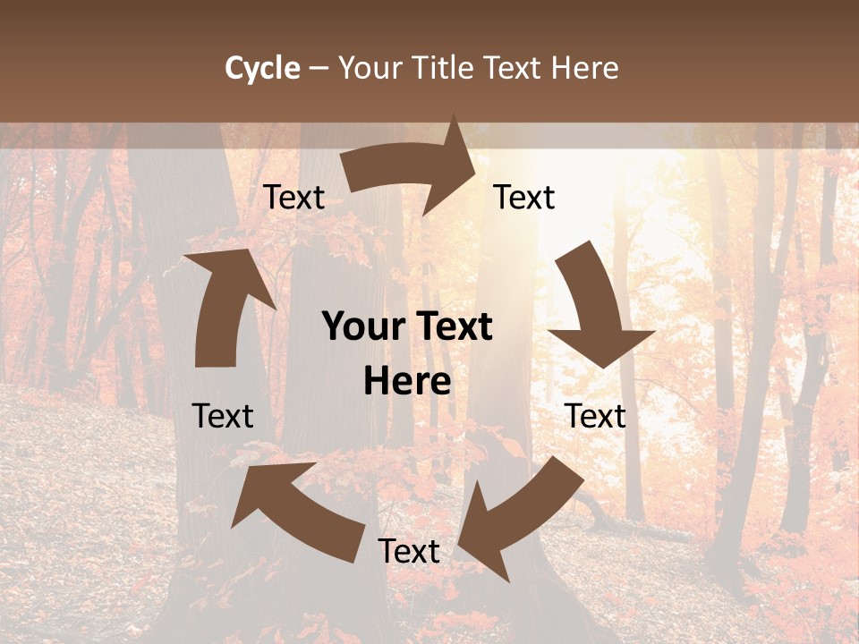 Sunny Foliage Golden PowerPoint Template