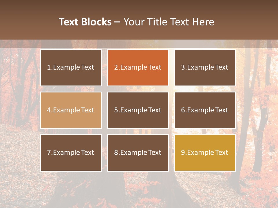 Sunny Foliage Golden PowerPoint Template