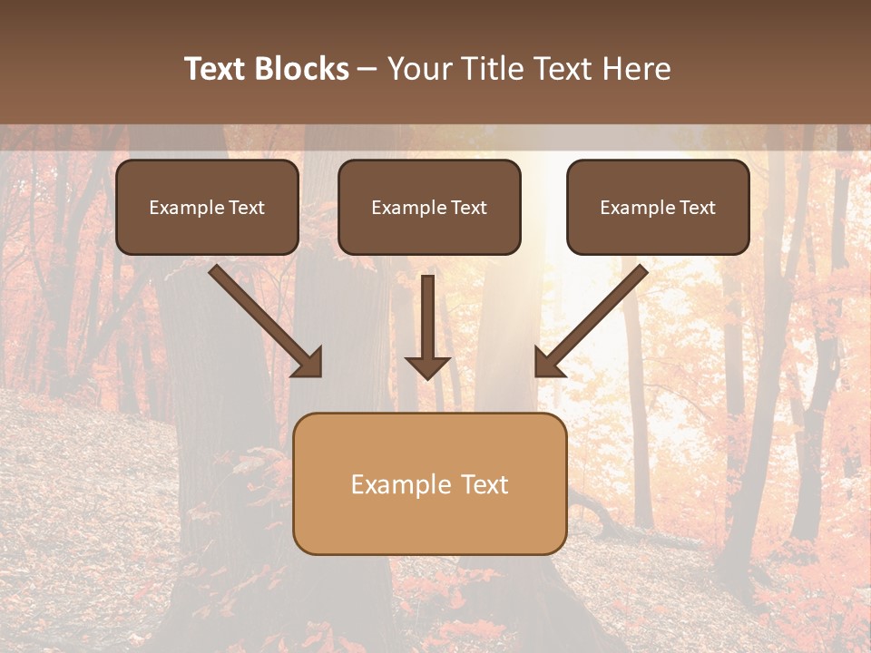 Sunny Foliage Golden PowerPoint Template