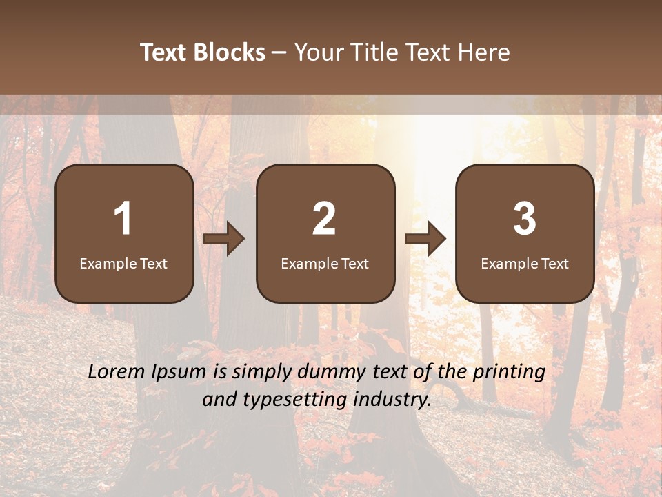 Sunny Foliage Golden PowerPoint Template