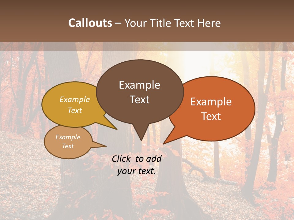 Sunny Foliage Golden PowerPoint Template