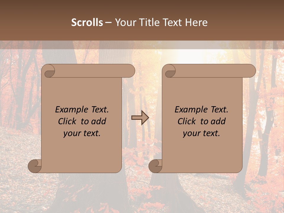 Sunny Foliage Golden PowerPoint Template