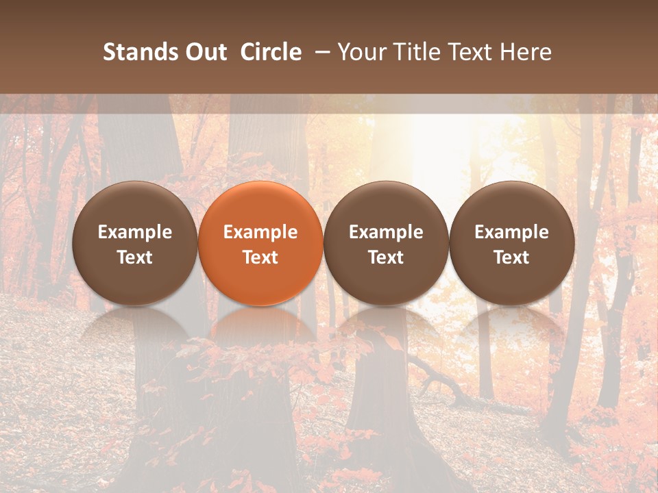 Sunny Foliage Golden PowerPoint Template