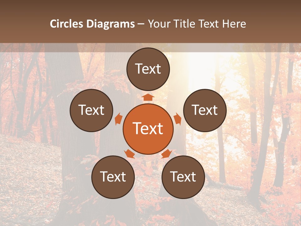 Sunny Foliage Golden PowerPoint Template