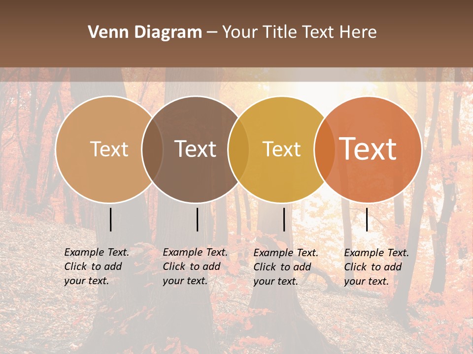 Sunny Foliage Golden PowerPoint Template