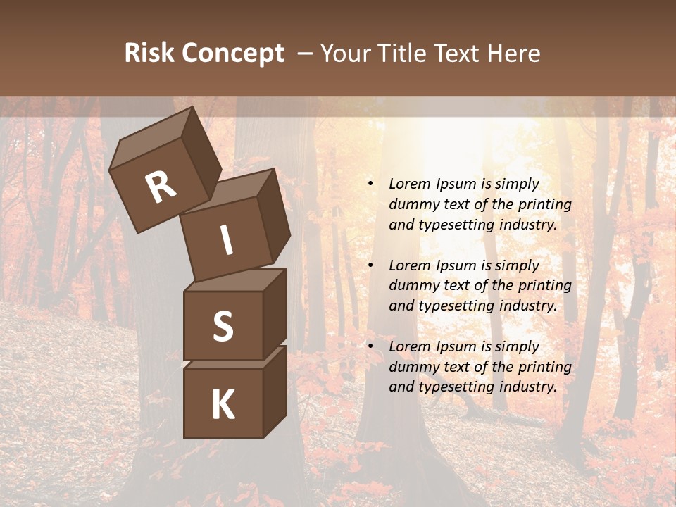 Sunny Foliage Golden PowerPoint Template