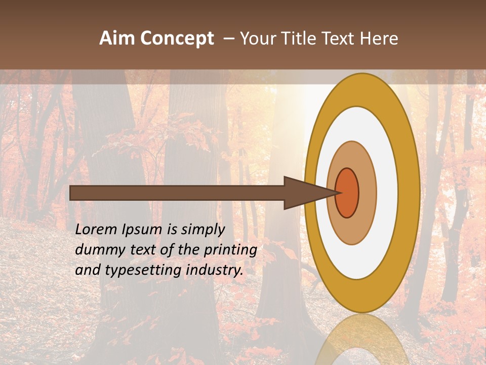 Sunny Foliage Golden PowerPoint Template