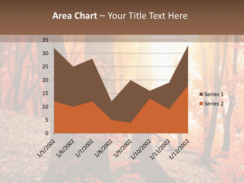 Sunny Foliage Golden PowerPoint Template