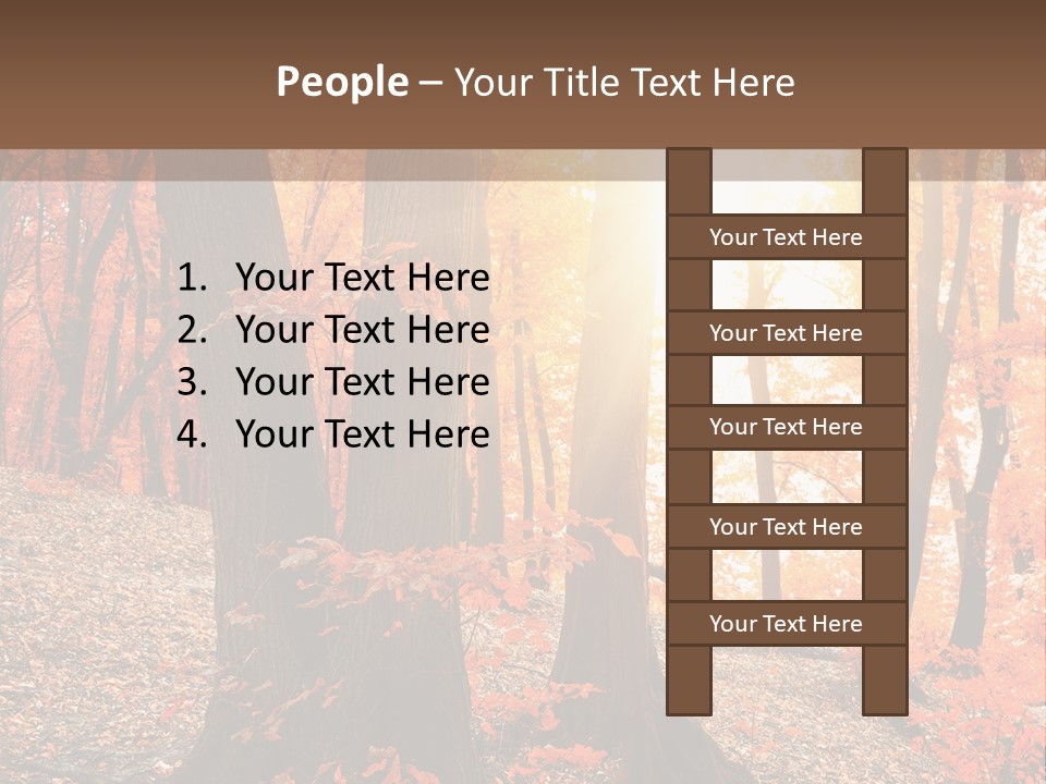 Sunny Foliage Golden PowerPoint Template