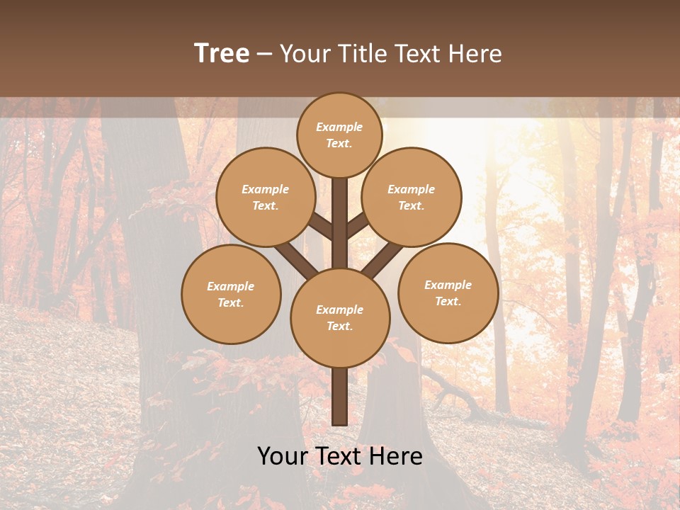 Sunny Foliage Golden PowerPoint Template