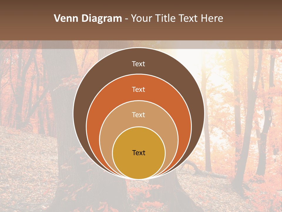Sunny Foliage Golden PowerPoint Template