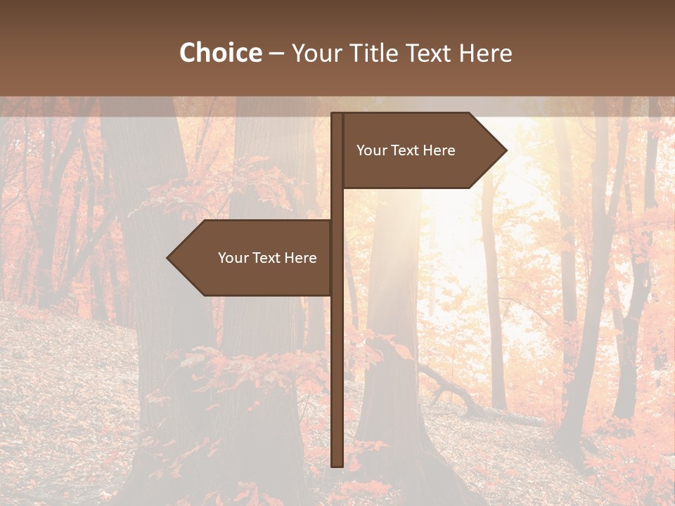 Sunny Foliage Golden PowerPoint Template