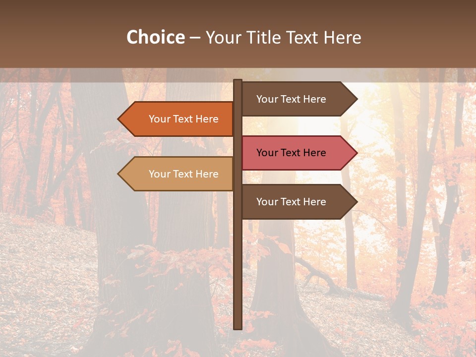 Sunny Foliage Golden PowerPoint Template