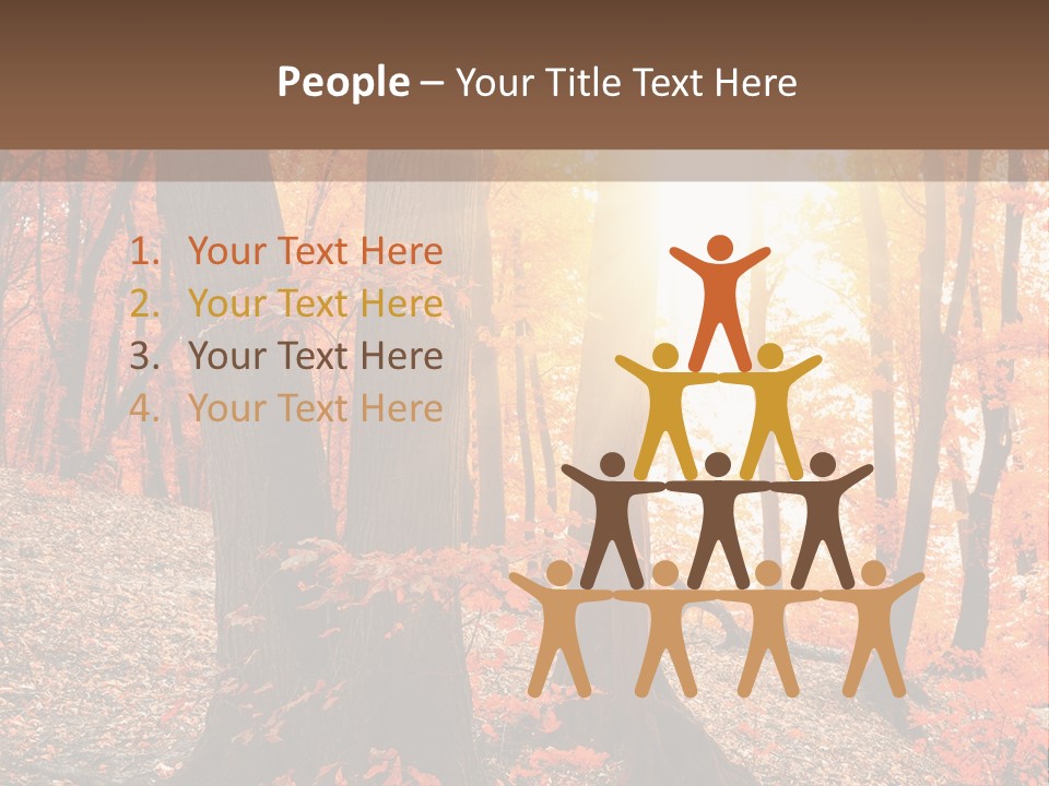 Sunny Foliage Golden PowerPoint Template