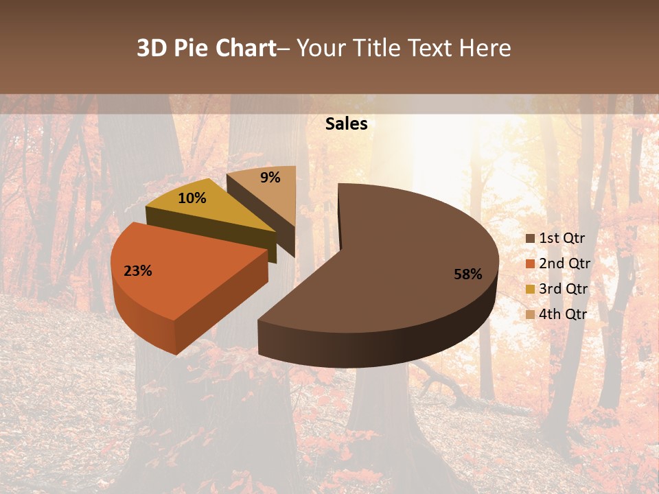 Sunny Foliage Golden PowerPoint Template