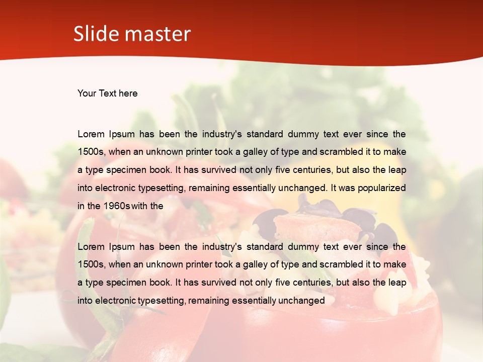 Bell Pepper Catering Lemon PowerPoint Template