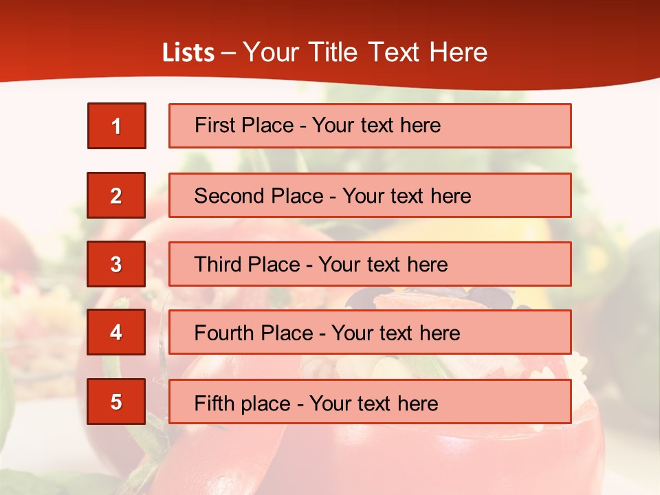 Bell Pepper Catering Lemon PowerPoint Template