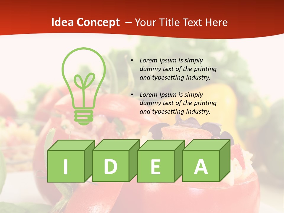 Bell Pepper Catering Lemon PowerPoint Template