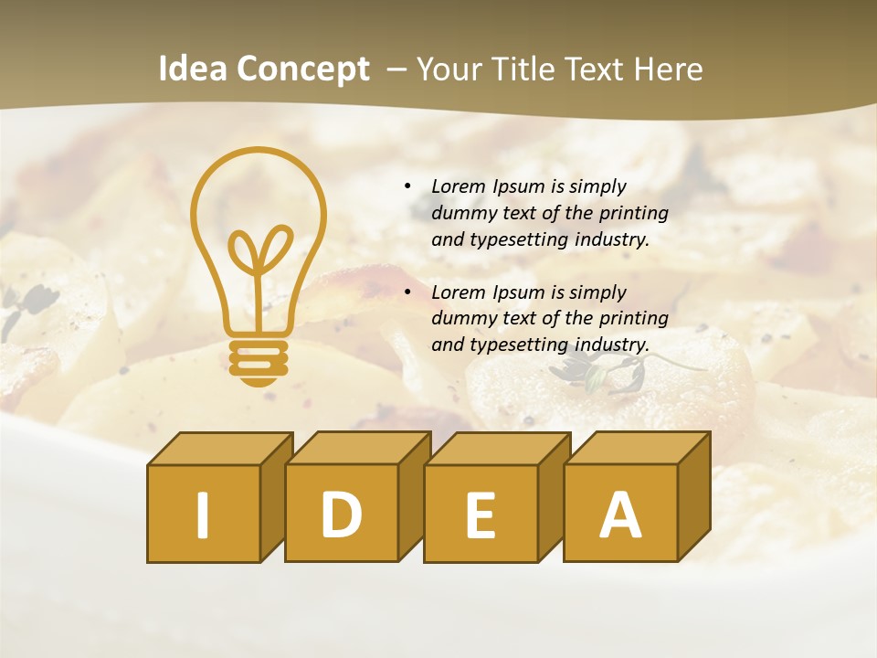 Healthy White Dishware PowerPoint Template