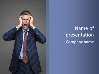 Screaming  Emotional Stress PowerPoint Template