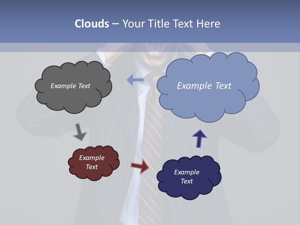 Screaming  Emotional Stress PowerPoint Template