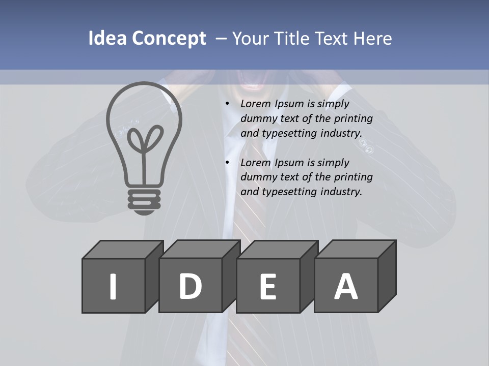 Screaming  Emotional Stress PowerPoint Template