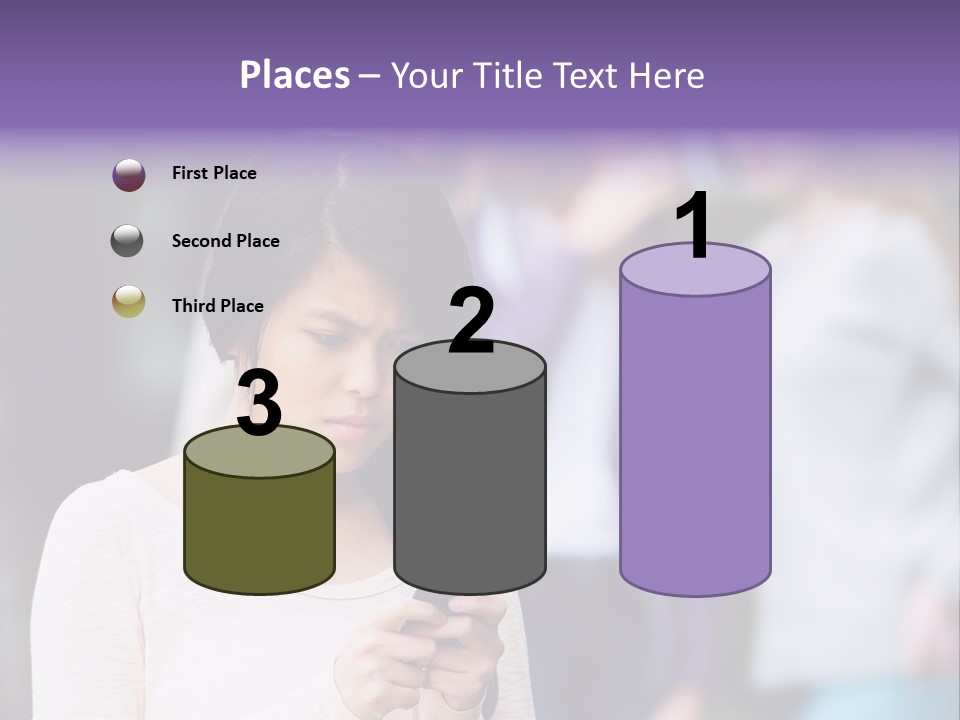 Teenage Harassment Caucasian PowerPoint Template