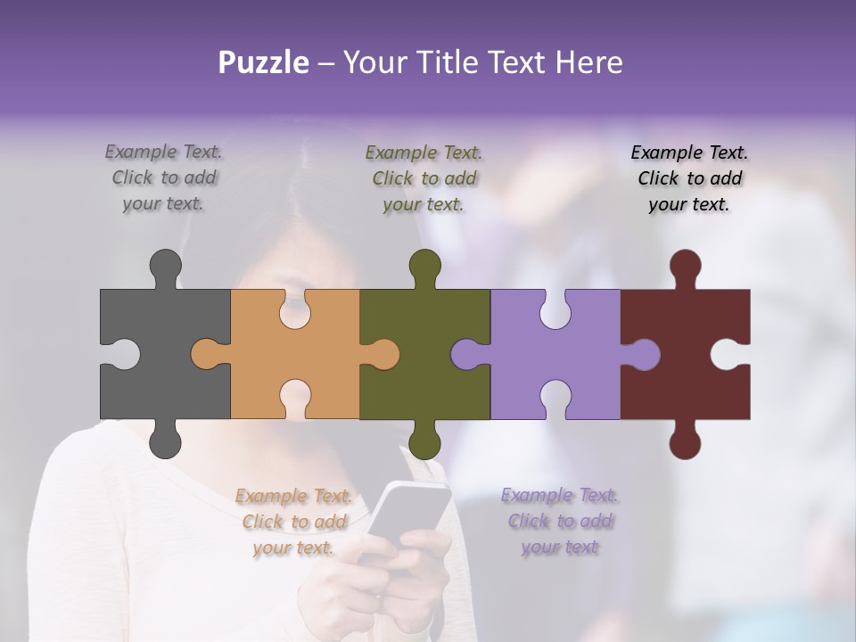 Teenage Harassment Caucasian PowerPoint Template