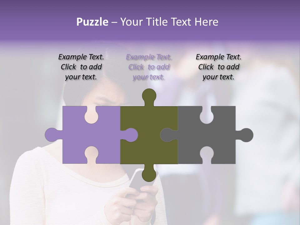 Teenage Harassment Caucasian PowerPoint Template