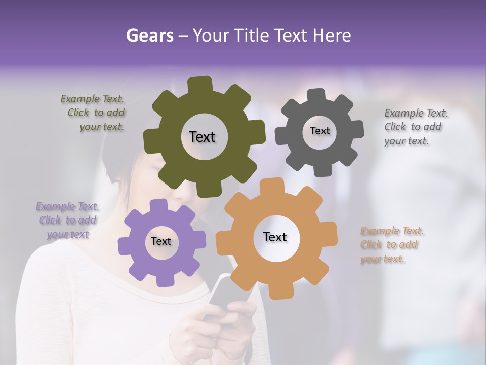 Teenage Harassment Caucasian PowerPoint Template